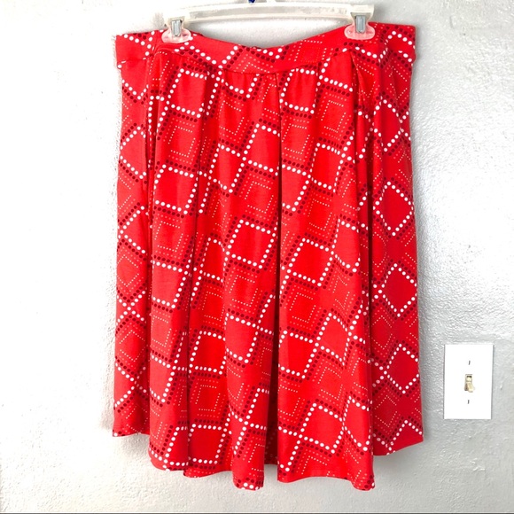 LuLaRoe Orange Polka Dot Diamond Madison Skirt